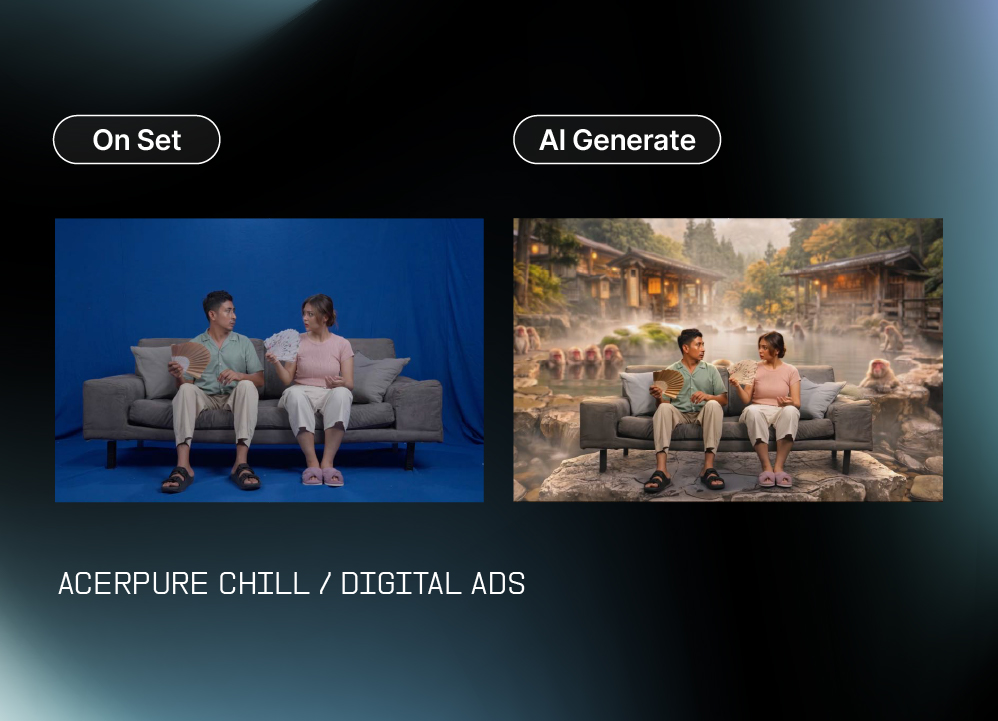 Acerpure Chill - On Set vs AI Generate Scene 1