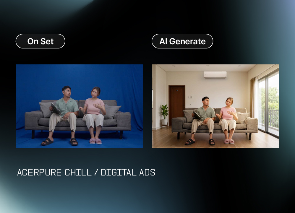 Acerpure Chill - On Set vs AI Generate Scene 2